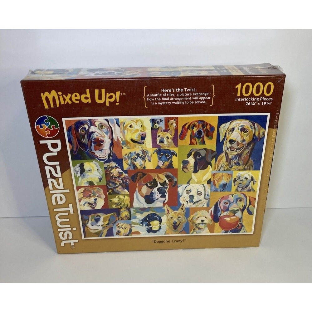 Puzzle Twist Mixed Up Doggone Crazy! 1000 Piece Jigsaw Puzzle NIB Sealed